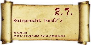 Reinprecht Teréz névjegykártya